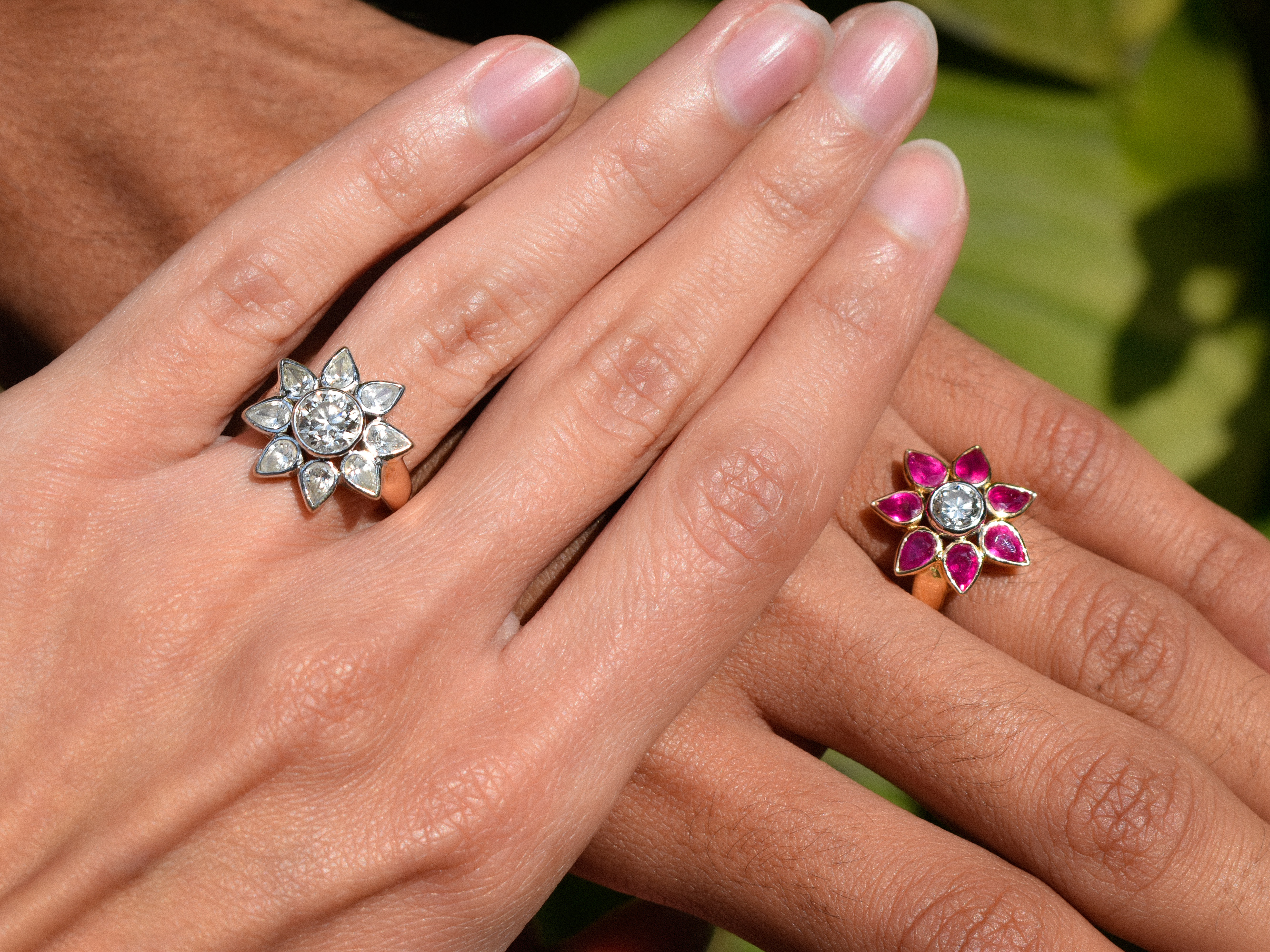 Flower Enagagement Rings